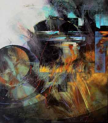 Cycles Not Yet Seen, acrylic on canvas by Lynn Berryhill